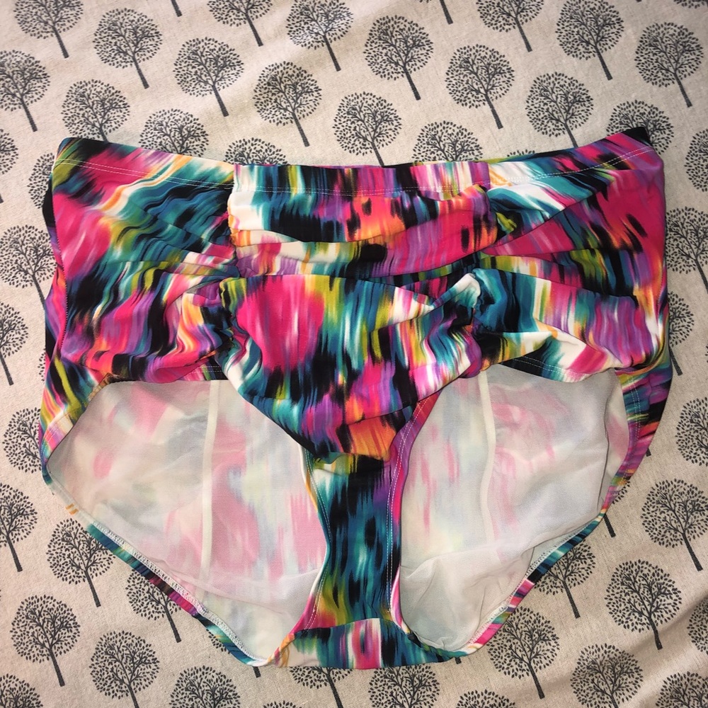 Tie-Dyed Torrid High Waisted Swim Bottom